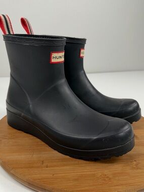 Hunter Original Play Wellington Black Ankle Rain Boots